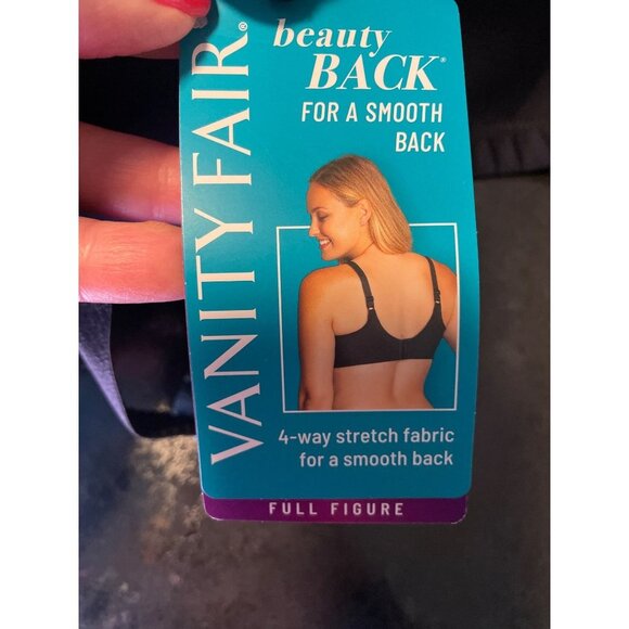 Vanity Fair NWT Black Full Figure Beauty Back Bra Sz 40DD - Picture 8 of 10